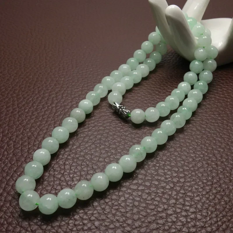 Beading - Colar de contas de jade verde