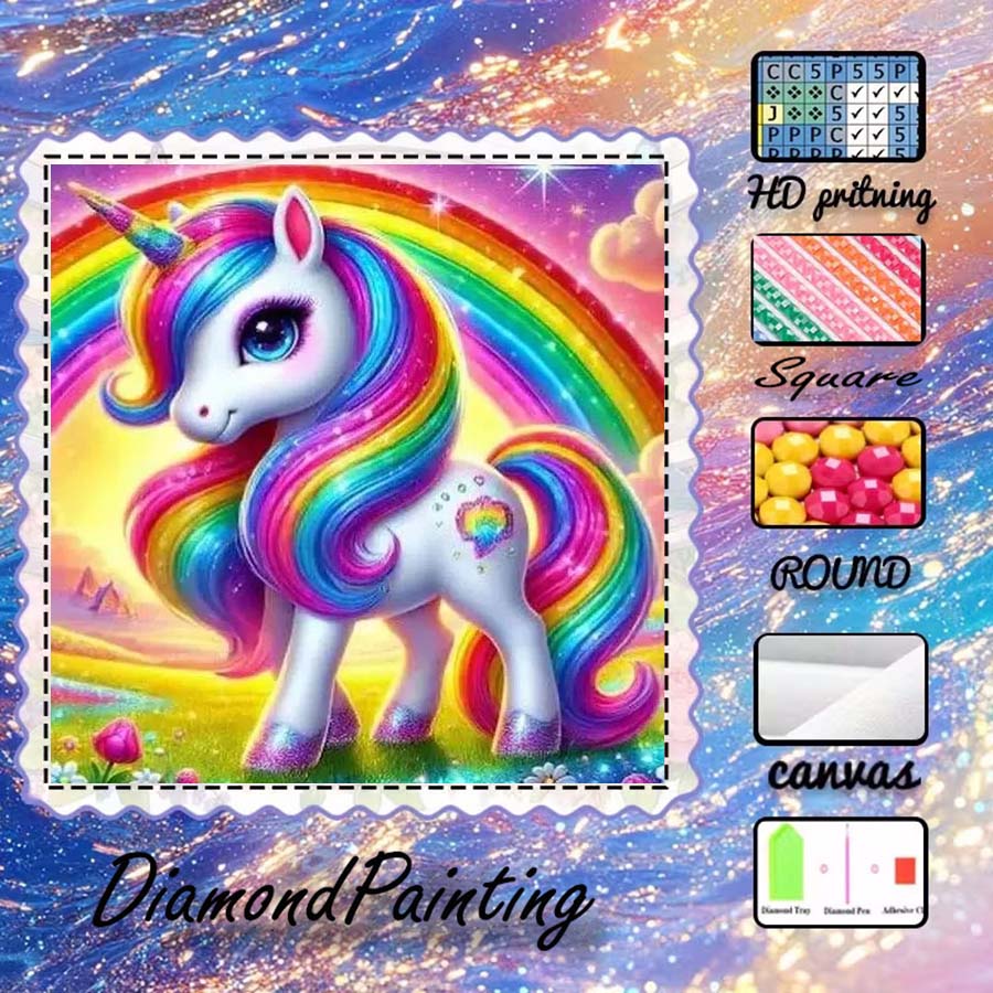 5D Diamond Painting Kit Full Drill - 1 peça de tecido flocado 5D