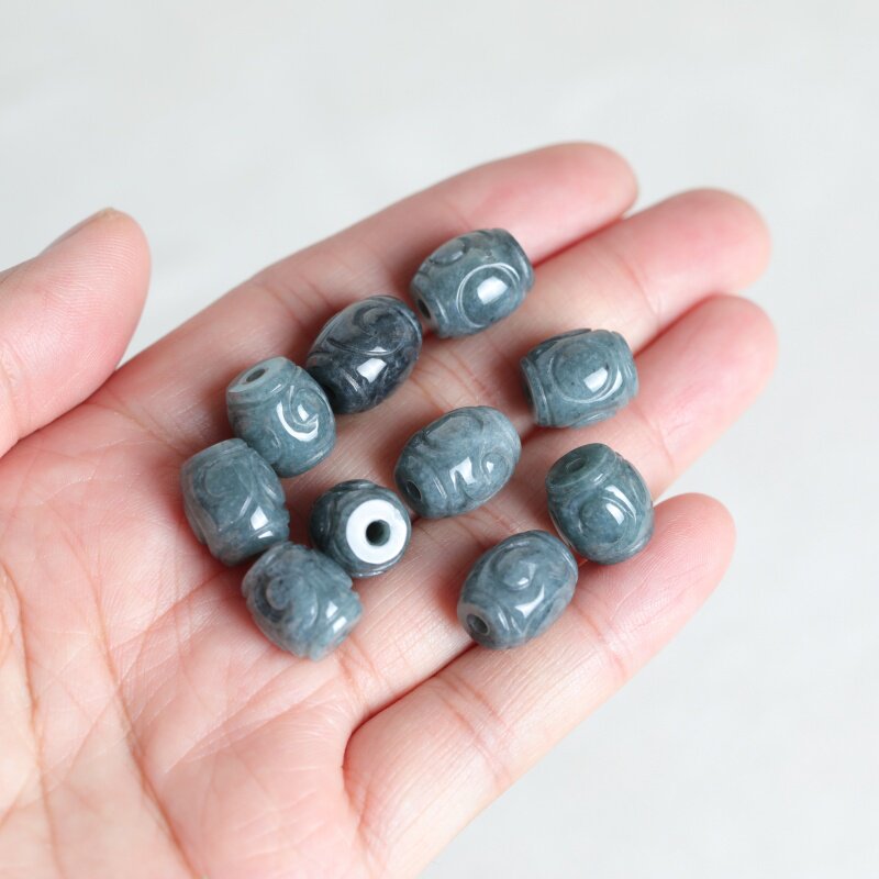 5 Peças de Contas de Jade Azul - Beading avaliação e preço