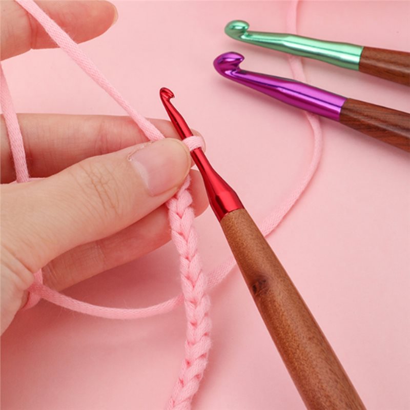 Conjunto de agulhas de crochê  - Wooden Crochet Hooks Ergonomic Handle avaliação e preço
