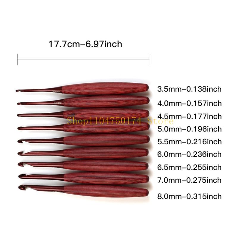 Agulha gancho crochê alumínio  - Wooden Crochet Hooks Ergonomic Handle avaliação e preço