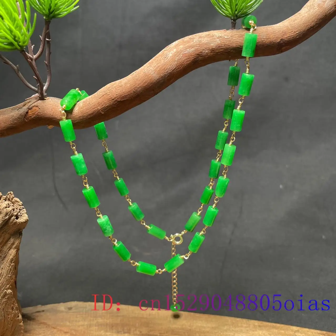 Colar de contas de jade verde  - Beading avaliação e preço