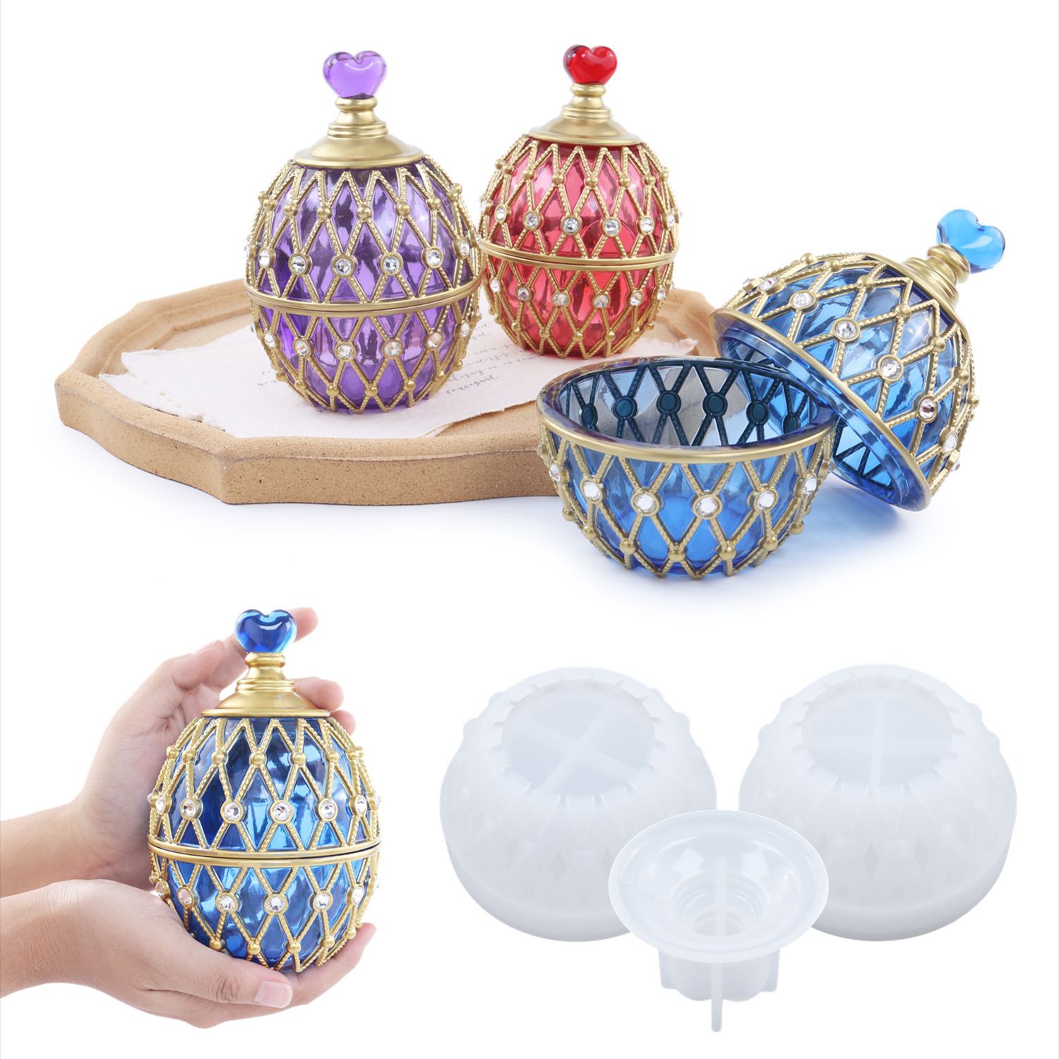 Dois estilos conjunto diy cris - Silicone Epoxy Resin Molds Set avaliação e preço