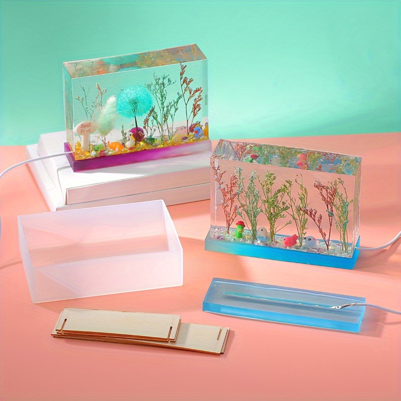 Conjunto de 6 moldes retangula - Silicone Epoxy Resin Molds Set avaliação e preço