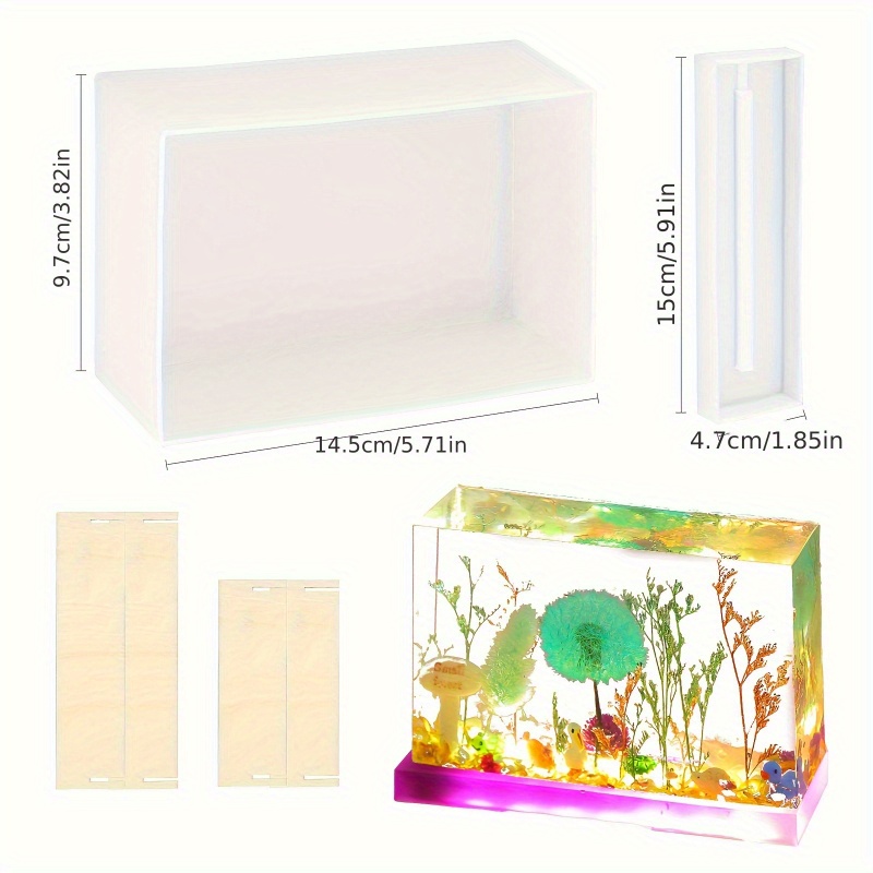 Conjunto de 6 moldes retangula - Silicone Epoxy Resin Molds Set avaliação e preço