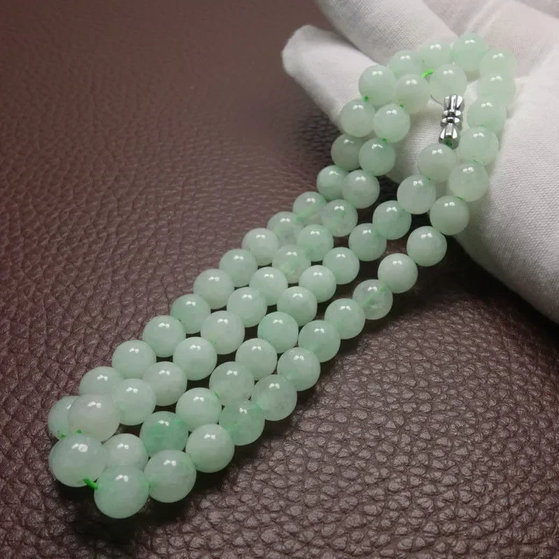 Colar de contas de jade verde  - Beading avaliação e preço