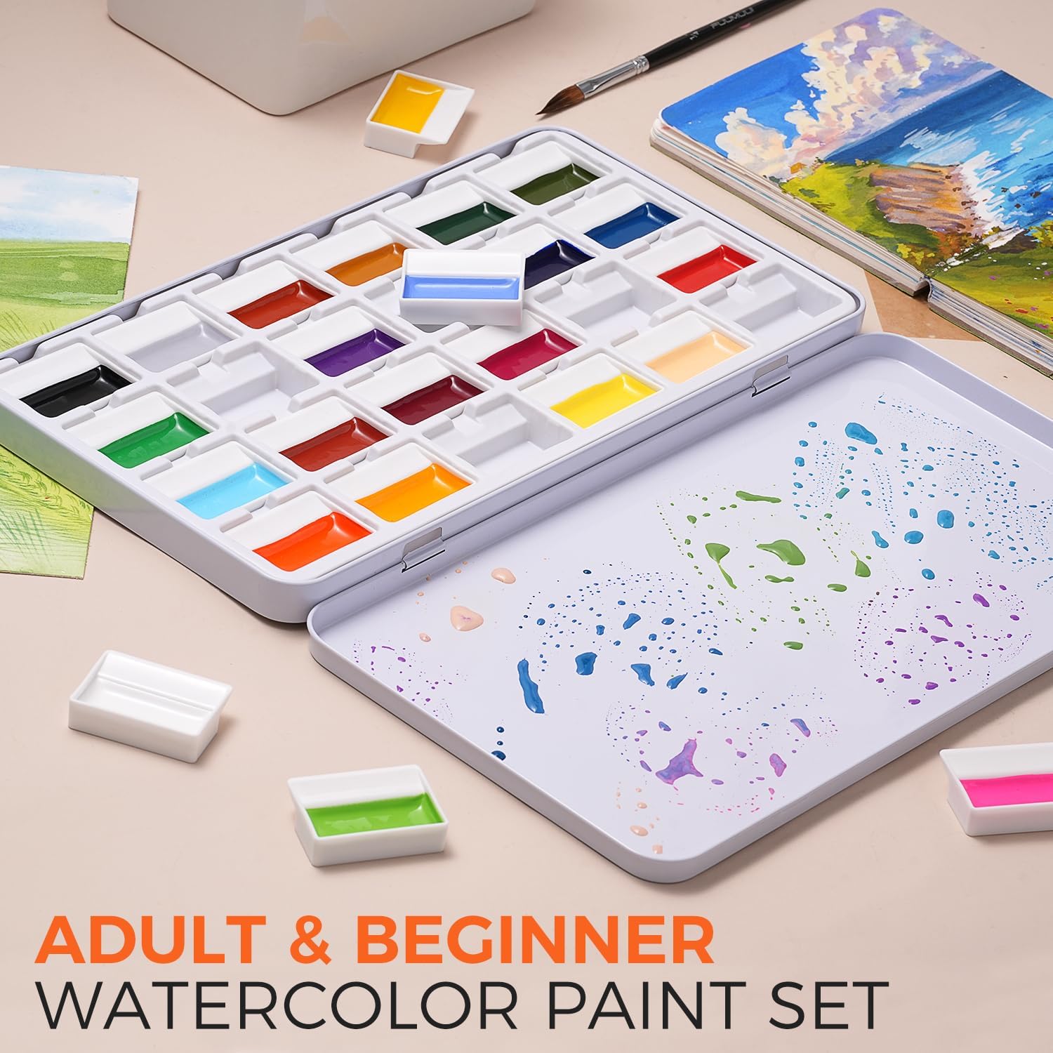Conjunto de Tintas Aquarela Só - Watercolor Paint Set Solid Pigment avaliação e preço