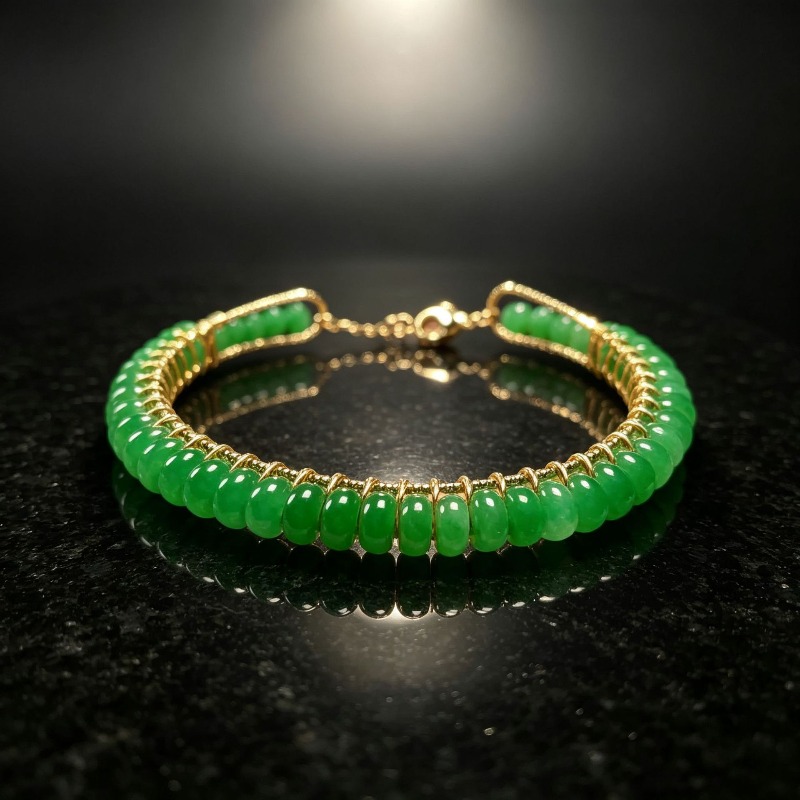 Pulseiras de contas de jade az - Beading avaliação e preço