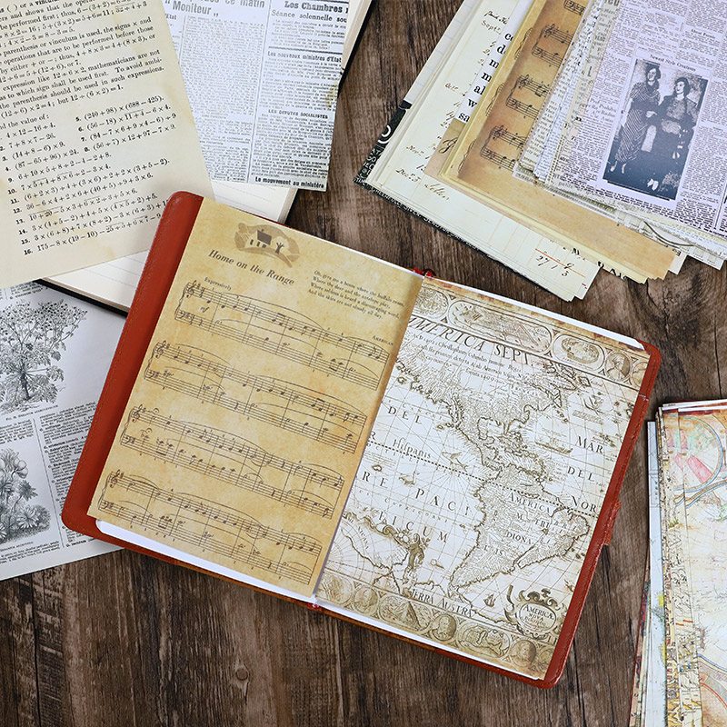 30 peças mapa antigo letras de - Vintage Junk Journal Scrapbooking Paper avaliação e preço