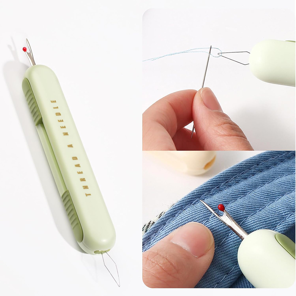 2 em 1 agulha threader costura - Cotton Embroidery Thread Skeins avaliação e preço