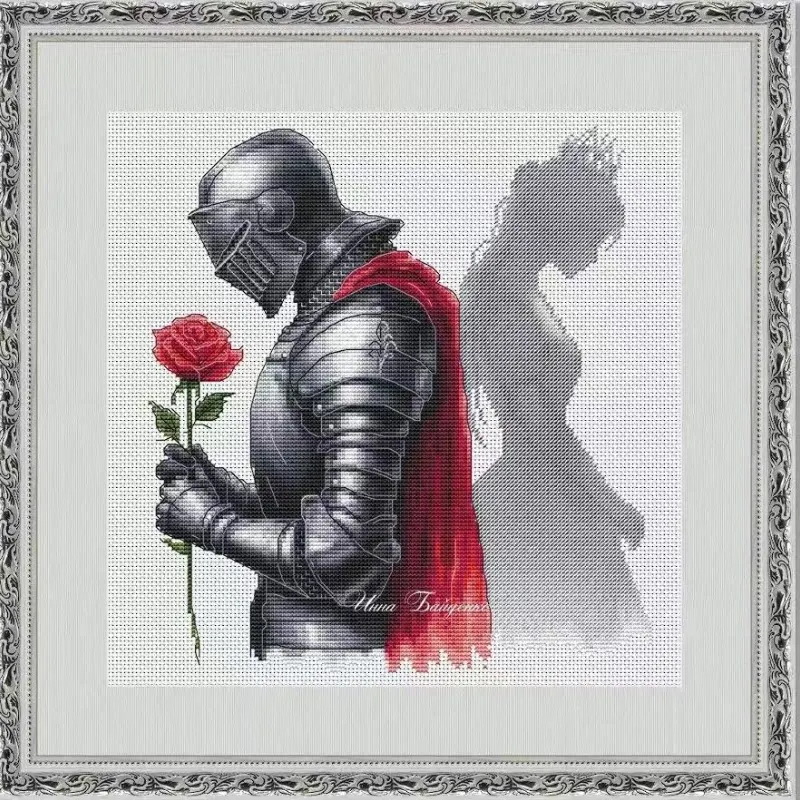 [[CC4971 - Cavaleiro Apaixonad - Cross Stitch Stamped Kits Beginners avaliação e preço