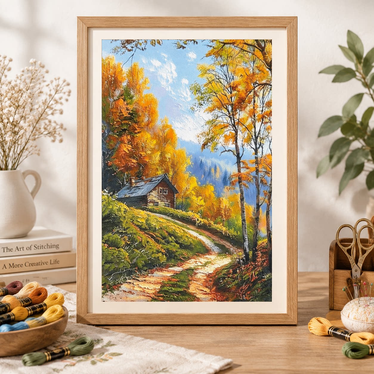 [ZZ9250-Cabana na Floresta de  - Cross Stitch Stamped Kits Beginners avaliação e preço