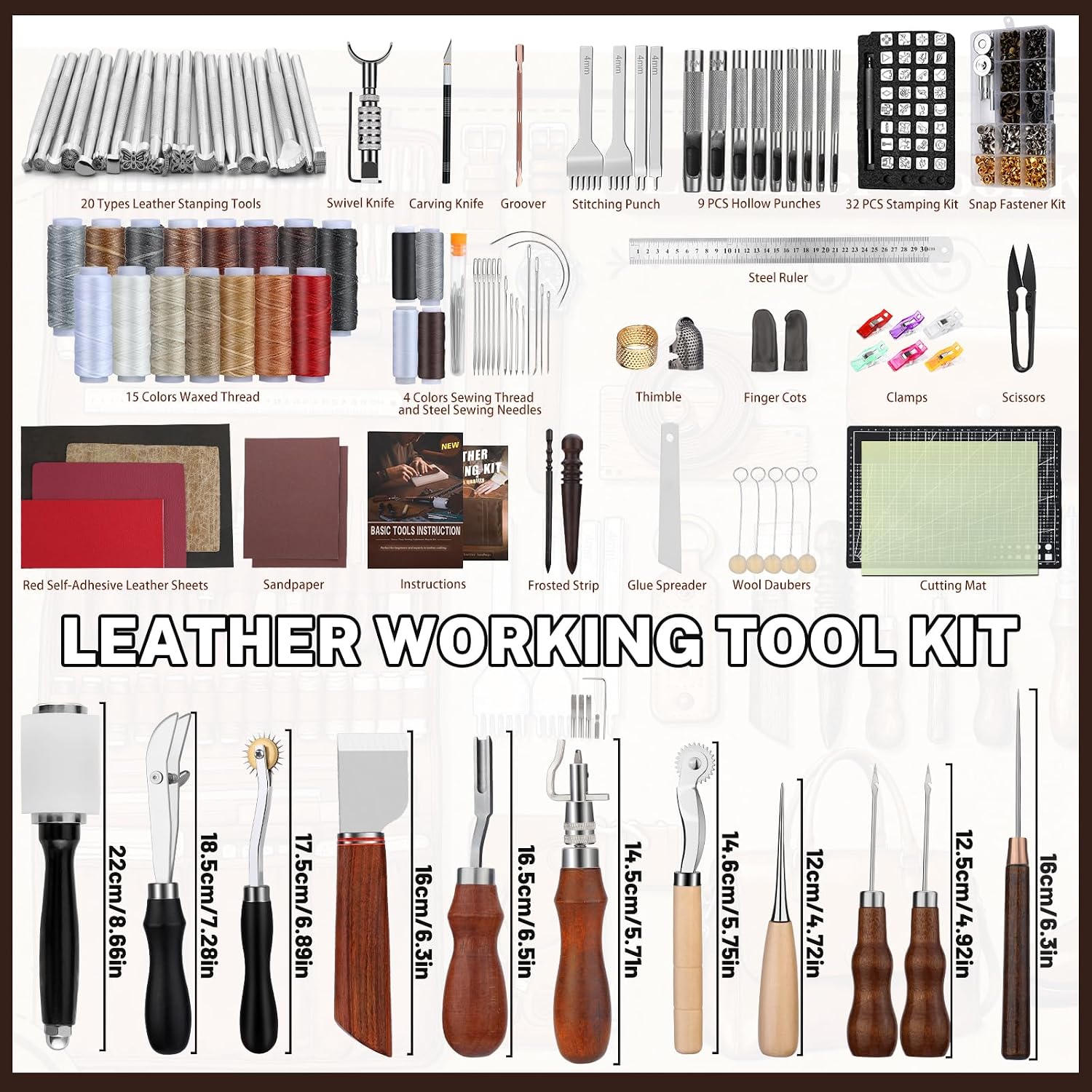 Kit de Trabalho em Couro, Ferr - Craft Tools avaliação e preço