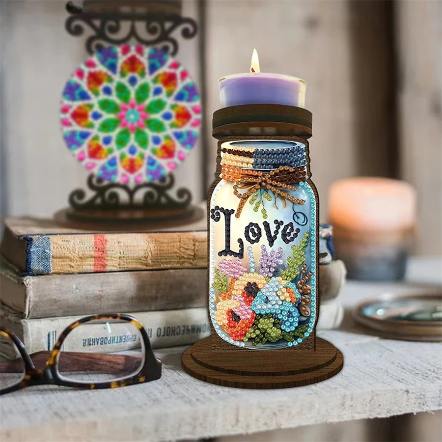 Porta-velas com tema de amor,  - Painting Supplies avaliação e preço
