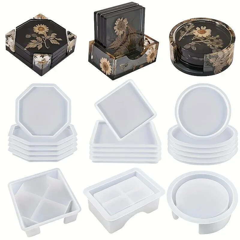Conjunto de moldes de resina d - Silicone Epoxy Resin Molds Set avaliação e preço