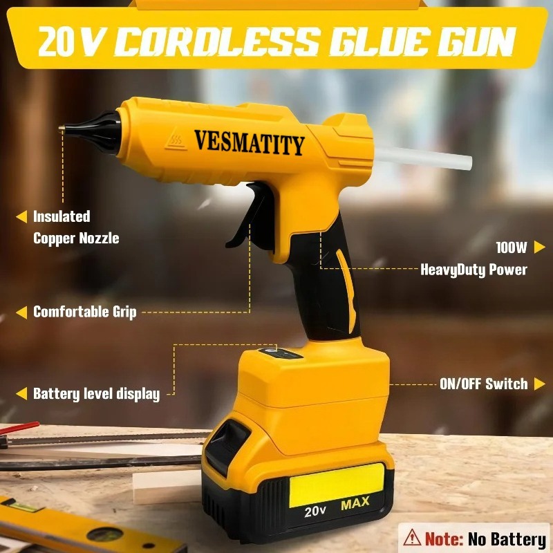 Pistola de Cola Quente Elétric - Hot Melt Glue Gun Cordless avaliação e preço